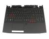 Tastatur inkl. Topcase DE (deutsch) schwarz/schwarz mit Backlight original für Acer Predator 15 (G9-592)