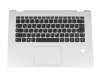 Tastatur inkl. Topcase DE (deutsch) schwarz/weiß mit Backlight mit Aussparung für FingerPrint-Reader original für Lenovo Yoga 510-14ISK (80S70016GE)