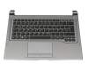 FUJ:CP697711-XX Original Fujitsu Tastatur inkl. Topcase DE (deutsch) schwarz/grau