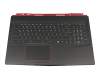 NSK-FCBBN Original Darfon Tastatur inkl. Topcase DE (deutsch) schwarz/schwarz mit Backlight