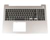 D5P46 Original Dell Tastatur inkl. Topcase DE (deutsch) schwarz/gold