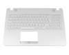 Tastatur inkl. Topcase DE (deutsch) weiß/weiß original für Asus VivoBook Max A541UA