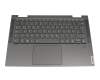 5CB0U43939 Original Lenovo Tastatur inkl. Topcase DE (deutsch) grau/grau mit Backlight