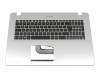 Tastatur inkl. Topcase DE (deutsch) schwarz/silber mit Backlight original für Asus VivoBook Pro 17 N705UD