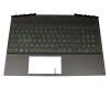 L57593-041 Original HP Tastatur inkl. Topcase DE (deutsch) schwarz/schwarz mit Backlight