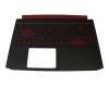Tastatur inkl. Topcase DE (deutsch) schwarz/schwarz mit Backlight original für Acer Nitro 5 (AN515-54)