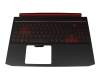 AM2K1000500-SSH3 Original Acer Tastatur inkl. Topcase DE (deutsch) schwarz/schwarz/rot mit Backlight