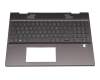 Tastatur inkl. Topcase DE (deutsch) grau/anthrazit mit Backlight original für HP Envy x360 15-ds0007ng (6FA63EA)