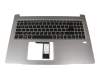 Tastatur inkl. Topcase DE (deutsch) schwarz/silber mit Backlight original für Acer Swift 3 (SF315-51-36BM)