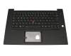 Tastatur inkl. Topcase DE (deutsch) schwarz/schwarz mit Backlight und Mouse-Stick original für Lenovo ThinkPad X1 Extreme Gen 2 (20QV/20QW)