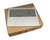 Tastatur inkl. Topcase DE (deutsch) grau/silber (Fingerprint) original für Lenovo IdeaPad 320-15IKB (80XL/80YE)