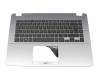Tastatur inkl. Topcase DE (deutsch) schwarz/silber original für Asus VivoBook 15 F505BA