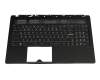 Tastatur inkl. Topcase DE (deutsch) schwarz/schwarz mit Backlight original für MSI WS63 8SJ-027 (0016K6-027)