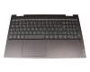 Tastatur inkl. Topcase DE (deutsch) grau/grau mit Backlight original für Lenovo Yoga C740-15IML (81TD001LGE)