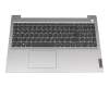 Tastatur inkl. Topcase DE (deutsch) grau/silber Fingerprint original für Lenovo IdeaPad 3-15IGL05 (81WQ)