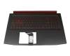 Tastatur inkl. Topcase US (englisch) schwarz/rot/schwarz mit Backlight original für Acer Predator Helios 300 (PH315-51)