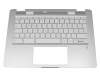 L79250-041 Original HP Tastatur inkl. Topcase DE (deutsch) weiß/silber mit Backlight