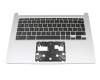 Tastatur inkl. Topcase DE (deutsch) schwarz/grau mit Backlight original für Acer Chromebook 514 (CB514-1HT)