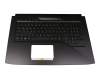 Tastatur inkl. Topcase DE (deutsch) schwarz/schwarz mit Backlight (RGB Backlight) original für Asus ROG Strix GL703VD