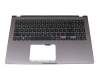 Tastatur inkl. Topcase DE (deutsch) schwarz/grau mit Backlight original für Asus ExpertBook P1 P1510CDA
