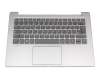 Tastatur inkl. Topcase DE (deutsch) grau/silber mit Backlight original für Lenovo IdeaPad 530S-14IKB (81EU)