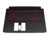 Tastatur inkl. Topcase DE (deutsch) schwarz/schwarz mit Backlight (GTX 1650) original für Acer Nitro 5 (AN517-52)