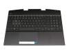 L61525-041 Original HP Tastatur inkl. Topcase DE (deutsch) schwarz/schwarz mit Backlight