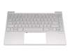 Tastatur inkl. Topcase DE (deutsch) silber/silber mit Backlight original für HP Envy 13-ba1
