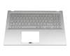 Tastatur inkl. Topcase DE (deutsch) silber/silber mit Backlight original für Asus VivoBook S15 S512JA