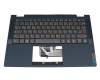 Tastatur inkl. Topcase DE (deutsch) dunkelgrau/blau mit Backlight blau original für Lenovo IdeaPad Flex 5-14ALC05 (82HU)