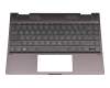 Tastatur inkl. Topcase DE (deutsch) dunkelgrau/grau mit Backlight original für HP Envy x360 13-ag0003ng (4AX62EA)