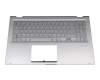 Tastatur inkl. Topcase DE (deutsch) silber/silber mit Backlight original für Asus UX562FAC