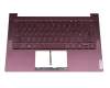 Tastatur inkl. Topcase UK (englisch) lila/lila mit Backlight original für Lenovo Yoga Slim 7-14ILL05 (82A1)