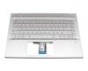 Tastatur inkl. Topcase DE (deutsch) silber/silber mit Backlight original für HP Pavilion 14-ce0000