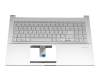 Tastatur inkl. Topcase DE (deutsch) silber/silber mit Backlight original für Asus VivoBook 15 X521FA