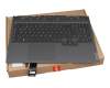 Tastatur inkl. Topcase DE (deutsch) schwarz/grau mit Backlight original für Lenovo Legion 5-15ARH05H (82B1)