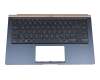 90NB0JQ1-R32GE0 Original Asus Tastatur inkl. Topcase DE (deutsch) schwarz/blau mit Backlight