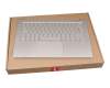 Tastatur inkl. Topcase DE (deutsch) silber/silber mit Backlight original für Lenovo Yoga C940-14IIL (81Q9)