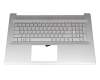 Tastatur inkl. Topcase DE (deutsch) silber/silber original für HP 17-cn2000