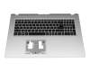Tastatur inkl. Topcase DE (deutsch) schwarz/silber mit Backlight original für Acer Aspire 5 (A517-52G)