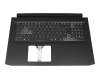 Tastatur inkl. Topcase DE (deutsch) schwarz/weiß/schwarz mit Backlight original für Acer Nitro 5 (AN515-54)