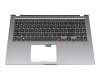 Tastatur inkl. Topcase DE (deutsch) schwarz/grau original für Asus F1500EA