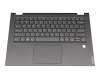 Tastatur inkl. Topcase US (englisch) grau/grau mit Backlight US International original für Lenovo Flex-14API (81SS)