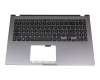 Tastatur inkl. Topcase DE (deutsch) schwarz/grau mit Backlight original für Asus ExpertBook P1 P1510CJA
