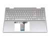 Tastatur inkl. Topcase DE (deutsch) silber/silber original für HP Pavilion x360 15-er0000