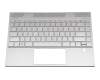 Tastatur inkl. Topcase DE (deutsch) silber/schwarz original für HP Envy 13-aq1700