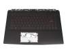 957-16W11E-C08 Original MSI Tastatur inkl. Topcase DE (deutsch) schwarz/schwarz mit Backlight