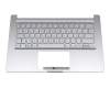 Tastatur inkl. Topcase DE (deutsch) silber/silber mit Backlight original für Asus VivoBook 14 F403FA