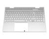 L93226-041 Original HP Tastatur inkl. Topcase DE (deutsch) silber/silber mit Backlight (UMA Grafik)