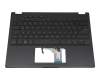 Tastatur inkl. Topcase DE (deutsch) schwarz/schwarz mit Backlight original für Asus ROG Flow X13 GV301QH